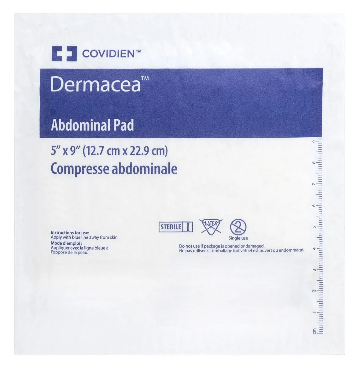 ABDOMINAL/COMBINE PAD - 12.7 x 22.9 cm STERILE
