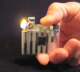 Vintage Ronson Silver Lighter Adonis Unused Working In Original Box Mint